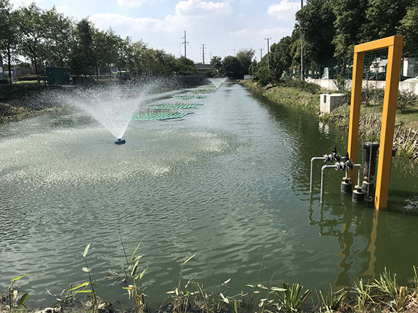 太倉龍鐵沉水風機應用于昆山永平河道治理